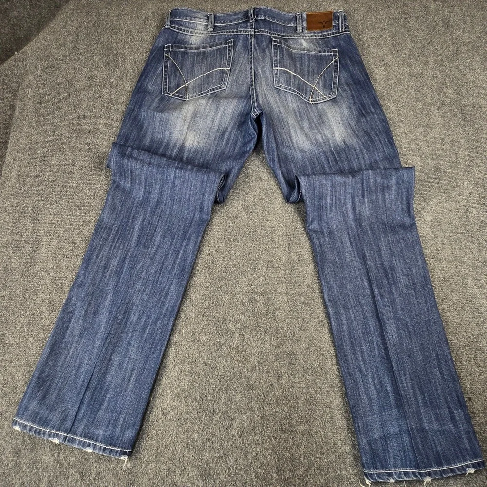 Wrangler 20X Style 42 Mens Vintage Bootcut Jeans Blue Denim 42MWXLB